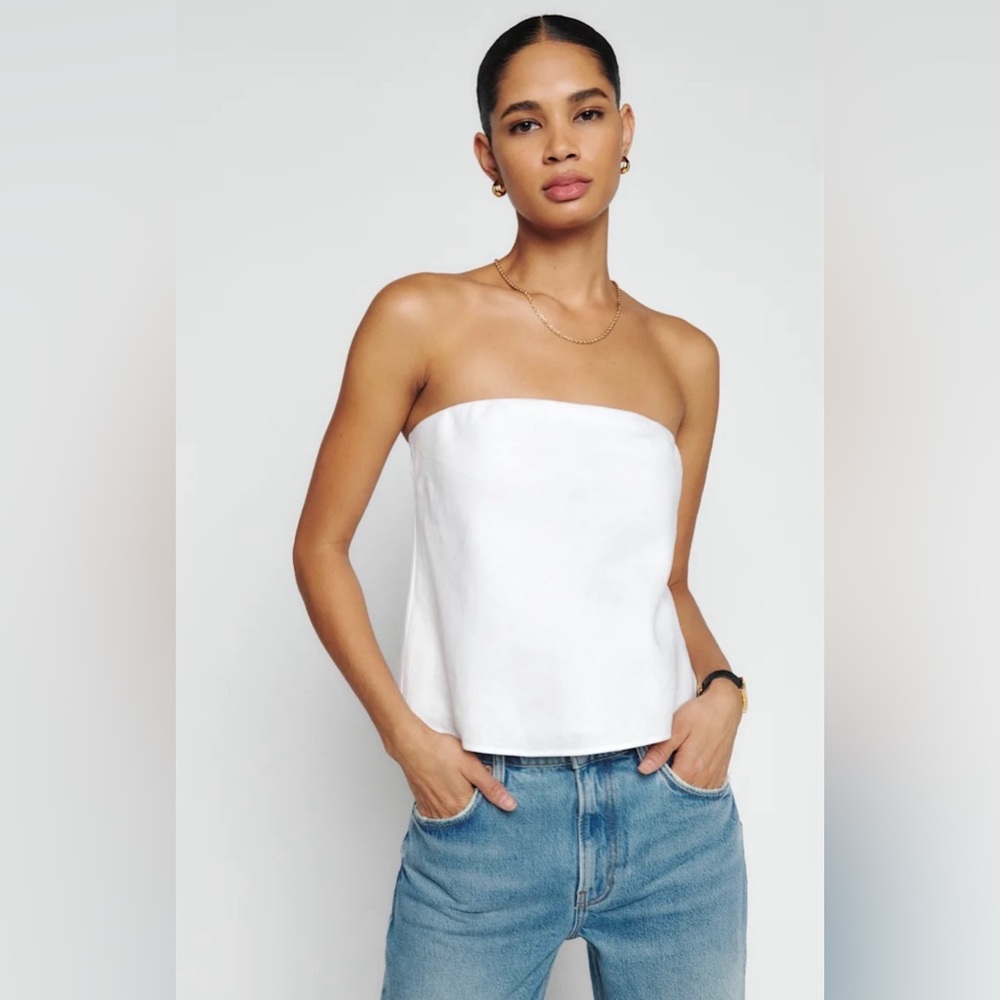 Reformation Spritz Linen Top